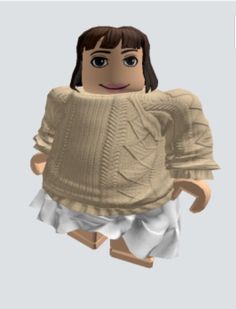 an animated image of a person wearing a sweater and white pants, with one leg in the air