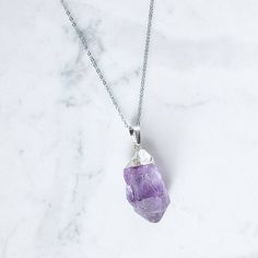 Silver Y Necklace, Amethyst Jewelry, Amethyst Necklace, Girly Jewelry, Simple Jewelry, Pretty Jewellery, Silver Pendant Necklace, Cute Jewelry