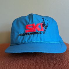 1 of 1 Ski Breckenridge embroidered hat 5 panel unstructured Low  profile  Super breathable and comfy hat to chill with a cold one apres ski/ride. One size fits all Mountain Hat, Ski Brands, Park City Mountain, Mountain Tee, Smokey The Bears, Ski Club, Graphic Ideas, Ski Hats, Embroidered Hat