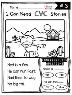 a coloring page with the words i can read cvc stories