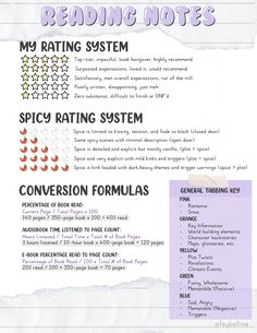 an info sheet with instructions on how to use the reading notes for writing and speaking