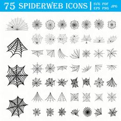 75 spiderweb web icons