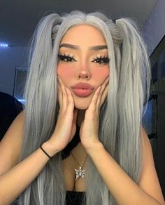 Egirl Hair Color, Egirl Hairstyle, Egirl Hairstyles, Egirl Makeup Looks, Egirl Hair, E Girl Makeup, Egirl Makeup, Makeup Tuts, Alternative Makeup