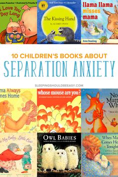 the children's books about separation are shown in this book cover art printable