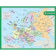 a map of europe with the country names