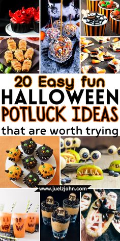 Discover easy Halloween potluck recipes that are perfect for a Halloween party. Halloween potluck ideas for work. Easy Halloween recipes you can take to a work potluck. Halloween main dishes for potluck. Halloween-themed food. Halloween party food recipes. Main Dishes For Potluck, Dishes For Potluck, Halloween Potluck Ideas For Work, Spooky Halloween Dishes, Halloween Party Food Recipes, Potluck Ideas For Work, Halloween Potluck Ideas, Halloween Potluck Recipes, Halloween Dinners