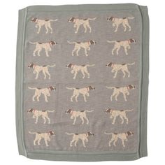 Wrap up your little one in this adorable dog blanket. They will love the soft texture and it will assist in bringing a sense of contentment and security. A child wrapped up in the comfort of this blanket is surrounded by a group of watchful brown and white dogs to help keep them company through the day or evening. Size: Throw.  Color: Blue. Baby Aesthetic, Fox Blanket, Baby Blue Background, Kids Wraps, Blue Baby Blanket, Saint Andrews, Knit Baby Blanket, Dog Baby, Pointer Dog