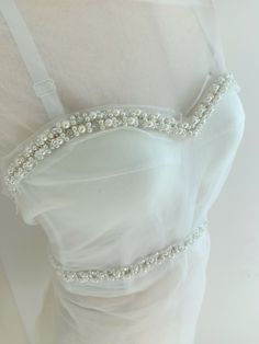 * Exquisite pearl bead trim with rhinestones SIZE:  The bead part 1.5cm wide The total width is about 4cm  Perfect for wedding applique, bridal headpiece, wedding accessories , wedding gown decor, headbands ,wedding sash ,and whatever you can dream up ~ Sold by per yard ~ * Ideal for female underware brim,handcraft accessory, pillow,curtain,dolls outfits etc. * Multi Usages, you can not only apply it to dress, clothes, but also jewelleries, handbags, home decors. * Superme stuff for clothing Alt Sash Wedding Dress, Clothing Alterations, Pearl Wedding Dress, Pearl Crafts, Wedding Applique, Dolls Outfits, Wedding Sash, Amazing Lace, Altering Clothes