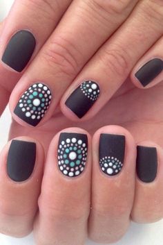 Try These Color Full Nails Art This Summer #4 | Nails Dot Nail Art, Polka Dot Nails, Short Nails Art, Dots Nails, Diy Nail Designs, Cute Nail Art, Simple Nail Designs