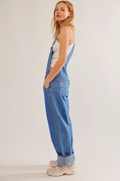 Levi's Vintage Overalls | Free People Womens Overalls Outfits, Levis Overalls, Long Overalls, Cotton Overalls, Vintage Overalls, Style Overalls, Sporty Sneakers, Bib Overalls, Overalls Women