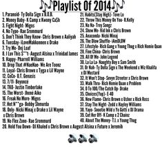 the poster for playlist of 2014