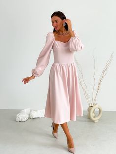 "🌷Cottagecore dress with square neck and puff sleeves. You will be delighted with this Vintage inspired summer dress. Available in Mocco and Pink colors. Dress length 120cm / 47.2\" More items here: https://www.etsy.com/shop/ArtVyshyvankaUA?ref=seller-platform-mcnav&section_id=38329586 ----------------------------------------------------------------------------------------------------- 🌷Fabric: cotton --------------------------------------------------------------------------------------------- Feminine A-line Puff Sleeve Dress For Brunch, Pink Midi Dress With Gathered Puff Sleeves, Evening Puff Sleeve Dress With Straight Neckline For Spring, Puff Sleeve Dress With Straight Neckline For Brunch, Spring Square Neck Solid Midi Dress, Spring Solid Midi Dress With Square Neck, Pink Puff Sleeve Square Neck Dress For Brunch, Spring Square Neck Puff Sleeve Dress In Solid Color, Pink Puff Sleeve Dress With Square Neck For Brunch