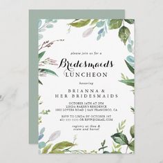 the bridalsma brunch is an elegant floral design with greenery and leaves