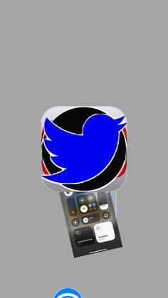 an image of a blue bird on top of a phone