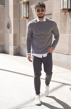 Semi Casual Outfit, Sweater Outfits Men, Sneakers Outfit Men, Mens Smart Casual Outfits, Smart Casual Menswear, Chique Outfit, Mens Business Casual Outfits, Formal Men Outfit, Spring Outfits Men