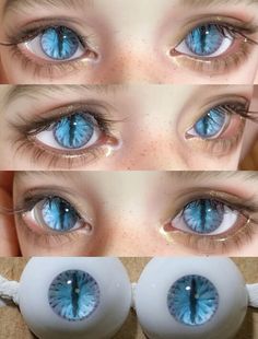 pic credit: Ashzzz on 小红书 Tips For Glowing Skin, Chibi Eyes, Eyes Artwork, Characters Inspiration Drawing, Fantasy Props, Beauty Tips For Glowing Skin, Physical Features, Doll Painting, For Glowing Skin