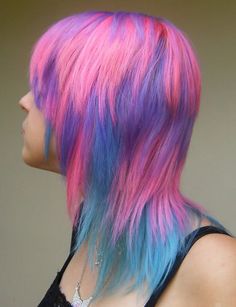 cotton candy hair! Cotton Candy Hair, Rainbow Hair Color, Candy Hair, Tumblr Hair, Hair Color Purple, Flat Twist, Bright Hair, Trendy Hair Color, Scene Hair