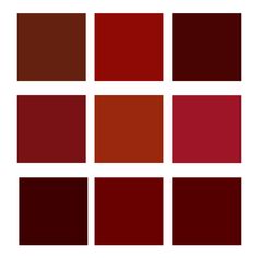 red and brown squares are arranged in the shape of squares, with one square on each side