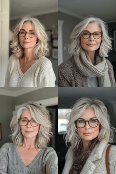 13 Chic Hairstyles for Women Over 50 Wearing Glasses – StyleBliss Hair Styles For Woman Over 60 Medium With Glasses, Bangs For Older Women With Long Hair And Glasses, Mid Length Hairstyles For Women Over 50, Bangs For Glasses Wearers, Hair Styles For Glasses Wearers Haircuts, Matching Hairstyles, Long Layered Grey Hair With Bangs, Thick Straight Hair, Style Bangs