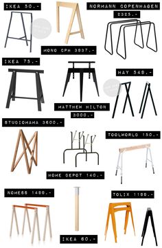 the different types of stools and tables