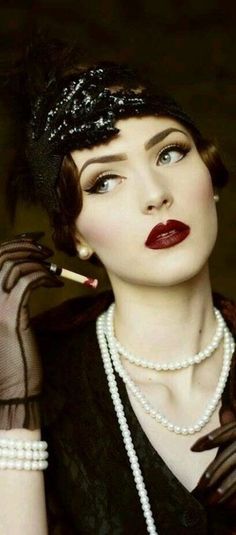 Vintage Makeup 1920s, Estilo Charleston, Look Gatsby