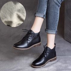 Olivia Mark - Vintage High-Top Leather Lace-Up Shoes Casual Bride, Feminine Shoes, Stiletto Sandals, Women Oxford Shoes, Leather Shoes Woman, Flat Boots, Handmade Shoes, Vintage Shoes, Lace Up Shoes