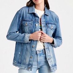 Such A Great And Versatile Fun Jacket. I Personally Wear Jean Jackets With Everything; Dress Slacks, Dresses, Skirts, Leggings, Capris, Shorts; You Name It. It Is The Perfect Spring, Chilly Summer Nights' Jacket That Can Add An Edge To Whatever You're Wearing And It’s So Cute So I Am Super Bummed It Didn't Work For Me. It Has 6 Functional Pockets. 2 Side Pockets, To Breast Level Pockets And I Love The 2 Inside Hidden Pockets (See Pics) They Hold A Ton Of Stuff So I Can Carry A Small Cute Girlie Ripped Relaxed Fit Outerwear For Fall, Everyday Long Sleeve Distressed Denim Jacket, Everyday Dark Wash Distressed Outerwear, Distressed Denim Jacket For Everyday Fall Wear, Distressed Denim Jacket With Relaxed Fit For Fall, Relaxed Fit Distressed Denim Jacket For Fall, Everyday Distressed Medium Wash Denim Jacket, Fall Washed Blue Ripped Denim Jacket, Fall Ripped Washed Blue Denim Jacket