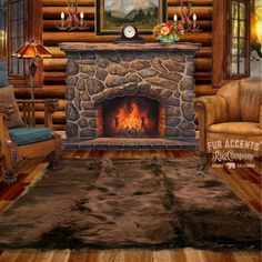 a living room filled with furniture and a fire place next to a painting on the wall