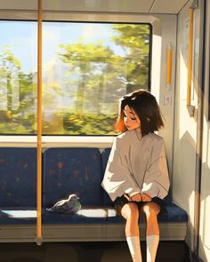 Sam Yang, Train Illustration, Digital Portrait Art, Nice Art, Girly Art Illustrations, Dessin Adorable, Dreamy Art, Girly Art, Cartoon Art Styles