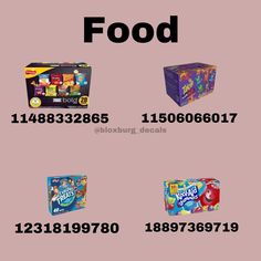 Hanger Decals Bloxburg, Snack Decal Codes Bloxburg, Bloxburg Cereal Codes, Bloxburg Decals Codes Snacks, Computer Screen Decal Bloxburg, Bloxburg Package Decal, Decals Bloxburg Kitchen, Bloxburg Refrigerator Decal, Air Fryer Decal Bloxburg