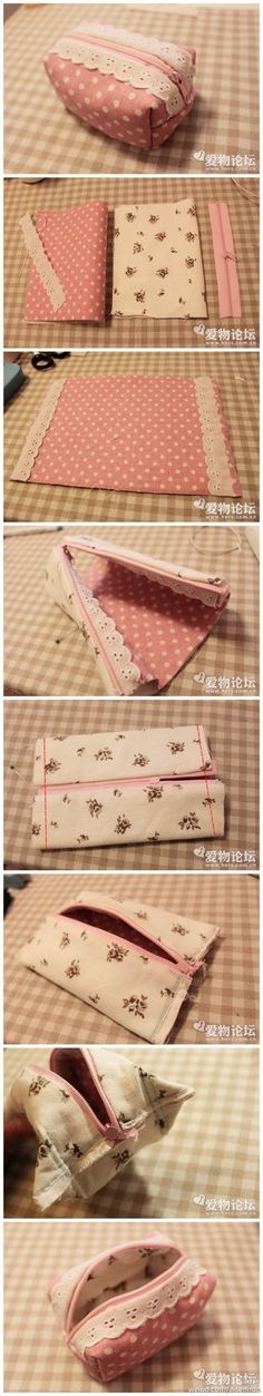 the instructions to make an origami purse