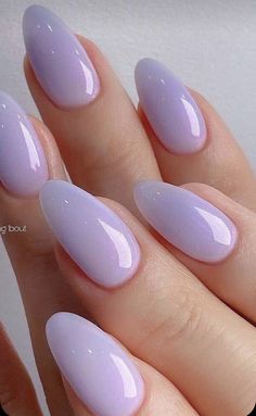 Lilac Nails, Plain Nails, Purple Nail Designs, Lavender Nails, Purple Nail, Almond Acrylic Nails, Nails Gel, Selfie Ideas, Funky Nails