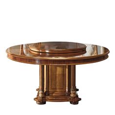 an oval dining table with marble top and wooden pedestals, in the style of art deco