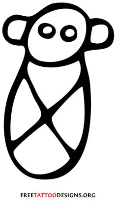 a black and white drawing of a cartoon bear