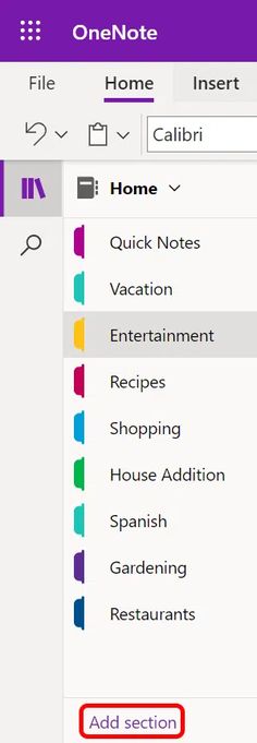 the menu section in windows 10 with options to select what type of item you want