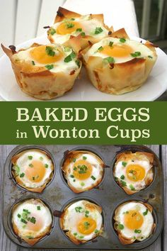 baked eggs in wonton cups are an easy and delicious way to start the day off right