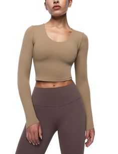 PRICES MAY VARY. Cream Collection Top: Crop tops are made from soft fabric that feels cream smooth on your skin. They are lightweight, breathable, quick-drying, moisture-wicking and resistant to sweat stains brings you the best sports experience. Removable Padding Bra: Yoga crop tops for women feature an inner removable cups with hidden small opening on both sides, easy to clean and adjust. The pad cups provide support and shock protection. U Neck Design: Athletic shirts tops cut with flattering Sides Easy, Yoga Crop Tops, Yoga Tees, Without Bra, Athleisure Tops, Sweat Stains, Lounge Lingerie, Workout Crop Top, Athletic Top