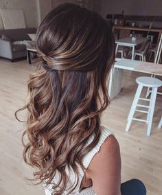 Wedding Hair Half, Bridesmaid Hair Makeup, Long Hair Extensions, Elegant Wedding Hair, Prom Hairstyles For Long Hair, Wedding Hair Inspiration, Penteado Cabelo Curto, Wedding Hairstyles For Long Hair, Half Up Hair