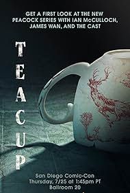 an advertisement for teacup with a cup on it