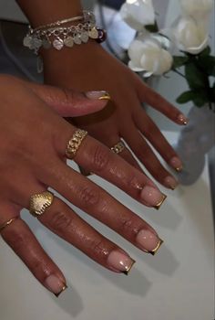 French Tip Nails
Chrome Tip Nails 
Nail Ideas 
Nail Ideas Black Girl
Nail Inspo
Short Nails
Short Nails Black Girl Growth Tattoos, Nails Graduation, Meaning Tattoos, Tattoos Butterfly, Tattoos Aesthetic, Gold Chrome Nails, Guys Tattoos, Tattoos Black, Tattoos Arm