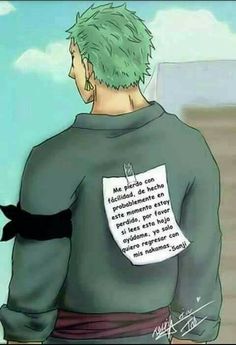 an anime character with green hair wearing a gray shirt and black pants, looking at the sky