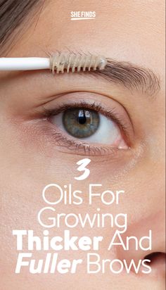 Fuller Eyebrows Naturally, How To Make Eyebrows Thicker, How To Grow Eyebrows Faster, Castor Oil Brows, Eyebrow Regrowth, Eyebrow Oil