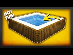 an image of a pool made out of shipping boxes with the words hot tub above it