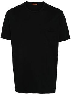 a black t - shirt with a pocket on the chest