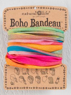 Express yourself in countless ways with our Boho Bandeau! Bad hair day? Don’t worry; the Boho Bandeau changes it to a good one! They also look adorable under our jumpsuits and sundresses to create a completely different look. Let a bandeau hold your hair back for yoga class or a long hike. Stash one in your car or bag Bandeau Headband, Boho Bandeau, Rainbow Boho, Rainbow Ombre, Hair Accessories Boho, Effortless Outfit, Cozy Hat, Boho Accessories, Pink Rainbow