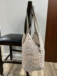 "Durable cotton crochet market tote bag measures 15\" wide  x 15\"  high and the handle is 14\" high. This will hold a lot of goodies! Machine wash cold and dry on low heat.  100% cotton" Crochet Market, Market Tote Bag, Market Bags, Market Tote, Cotton Crochet, Crochet Granny, Market Bag, Heat, Tote Bag