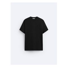 COTTON KNIT T-SHIRT Basic Streetwear T-shirt With Ribbed Neckline, Classic Short Sleeve T-shirt For Streetwear, Classic T-shirt With Ribbed Neckline For Summer, Basic T-shirt With Ribbed Neckline For Streetwear, Black Crew Neck Graphic Tee Short Sleeve Top, Black Graphic Tee Short Sleeve Crew Neck Top, Black Graphic Tee Crew Neck Short Sleeve Top, Black Cotton T-shirt With Ribbed Neckline, Black T-shirt With Ribbed Neckline For Streetwear