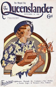 an advertisement for the queen's hander, featuring a woman holding a box