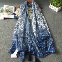 New Vintage Ethnic Silk Scarf Literature and Art Bali Yarn Blue and white porcelain Fringe Scarf Shawl

� 

 

 
Material: Bali Yarn Linen Shawl, Linen Scarf, Tassels Decor, Linen Scarves, Scarf Material, Tassel Scarf, Blue And White Porcelain, Printed Silk Scarf, Fringe Scarf