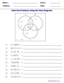 the venn diagram worksheet is shown with two circles and numbers on it